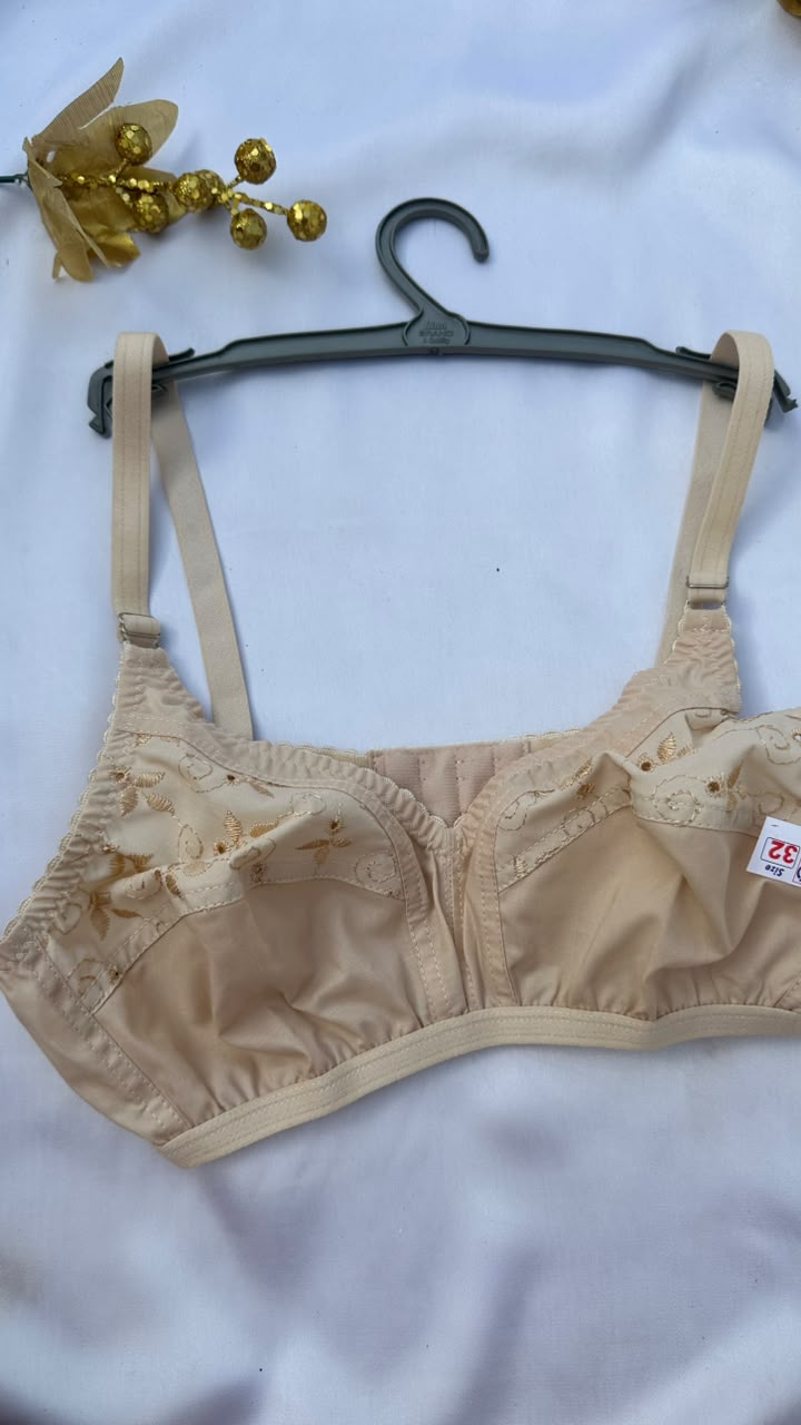 Chikankari cotton bra