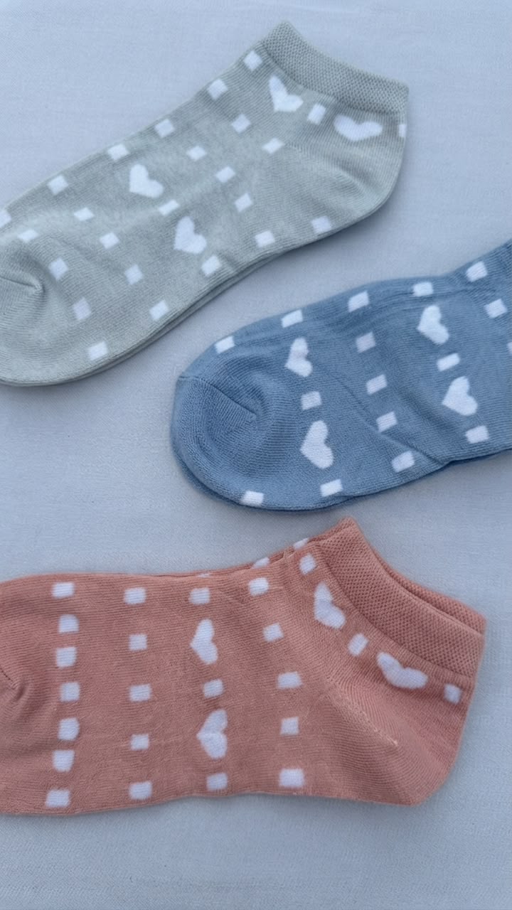 Heart print socks