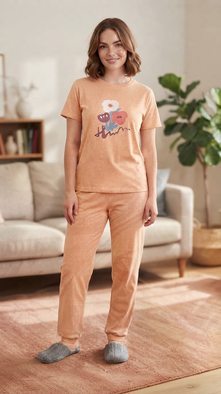 peach trouser shirt