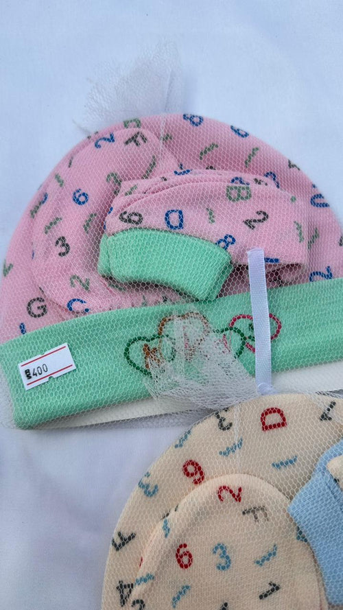 Baby Mittens, Socks & Cap 3-Piece Set