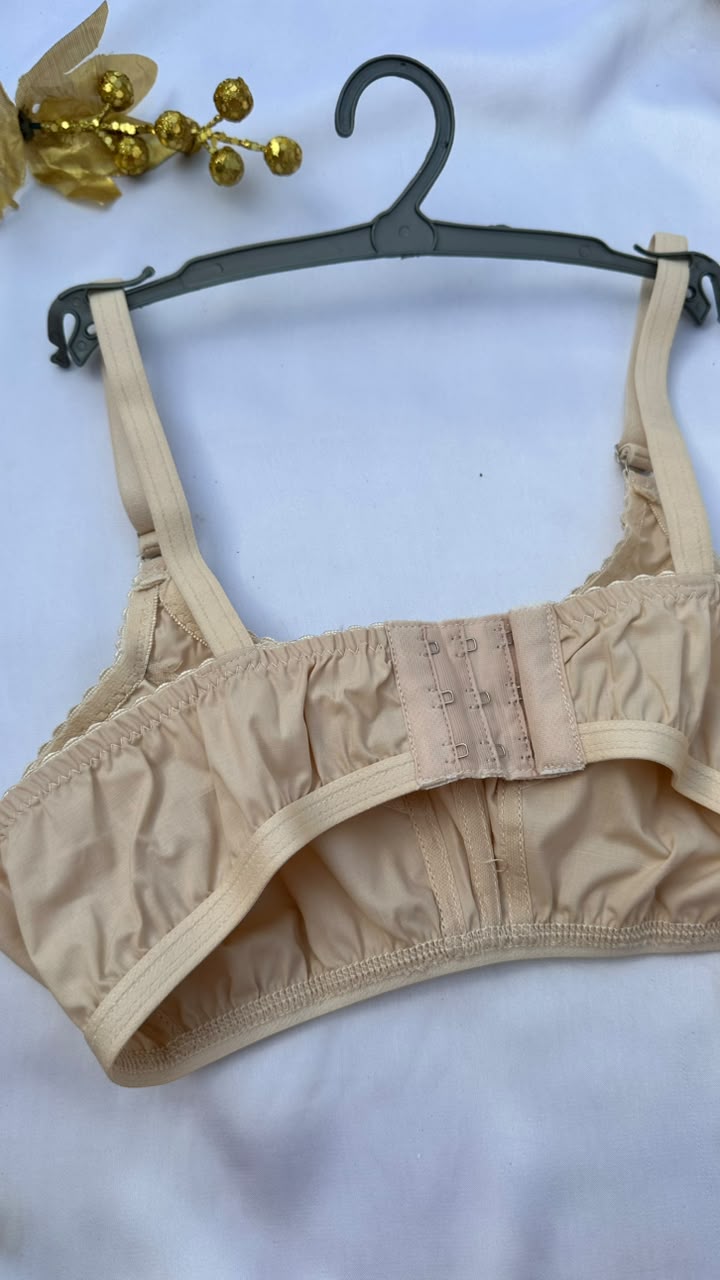 Chikankari cotton bra