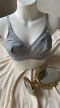 Soft cotton embroidered bra