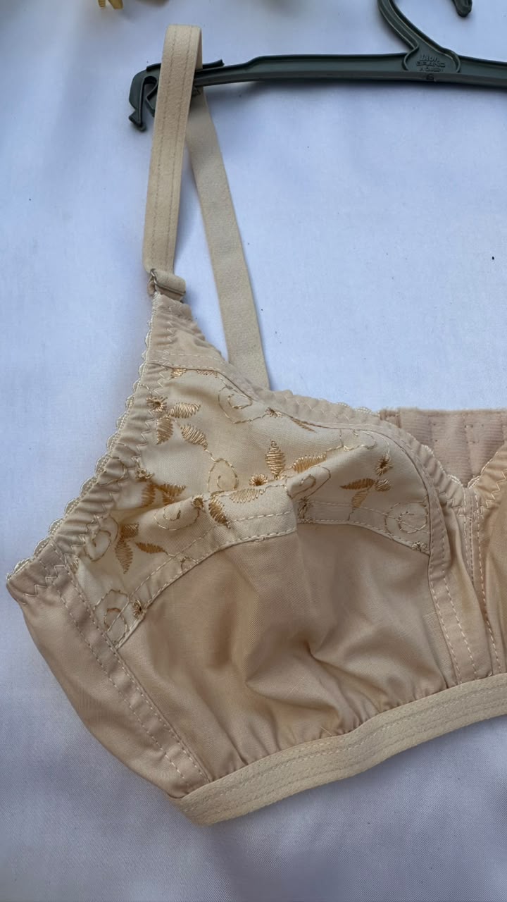 Chikankari cotton bra