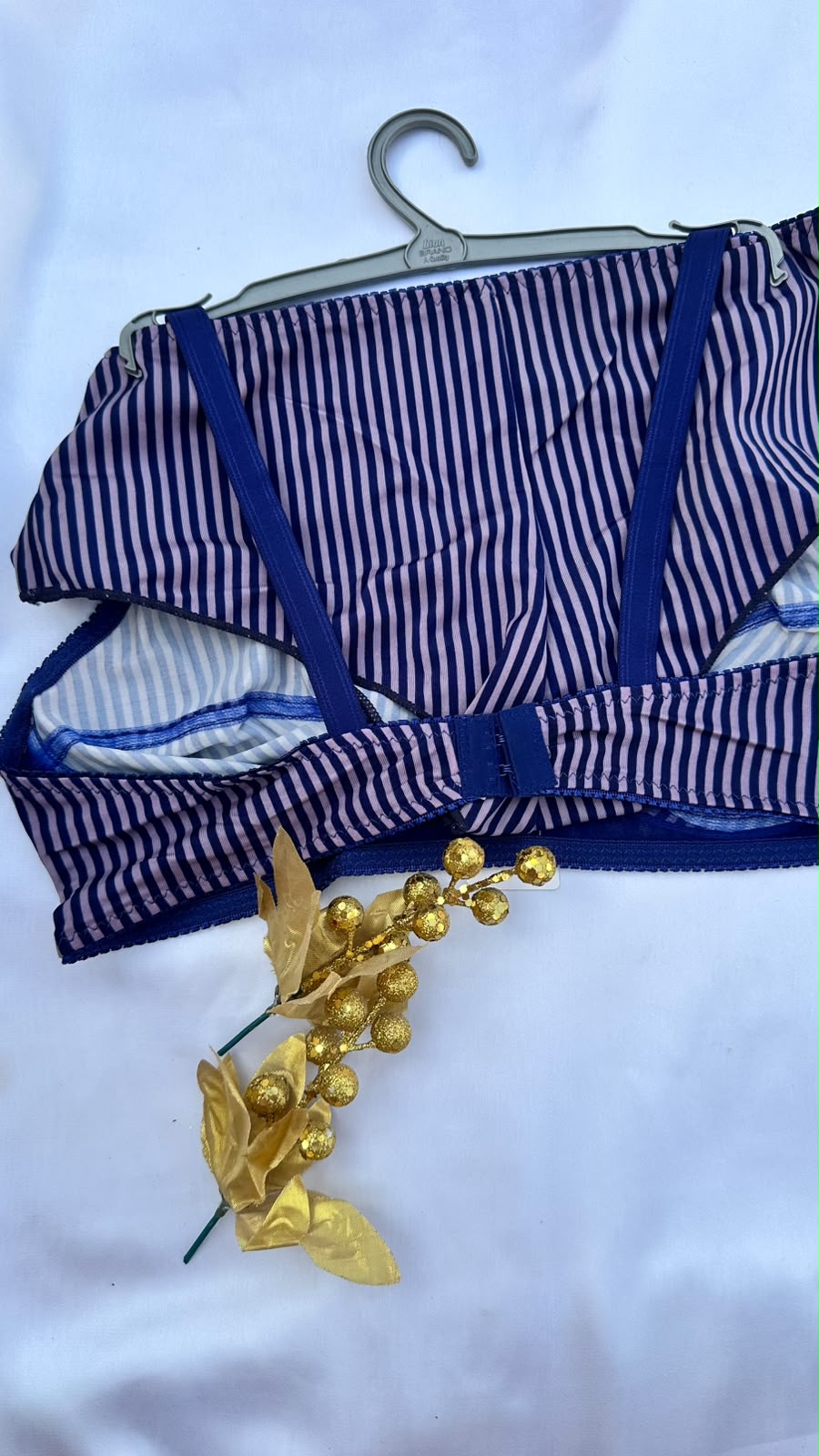 Comfortable striped Lingerie Set