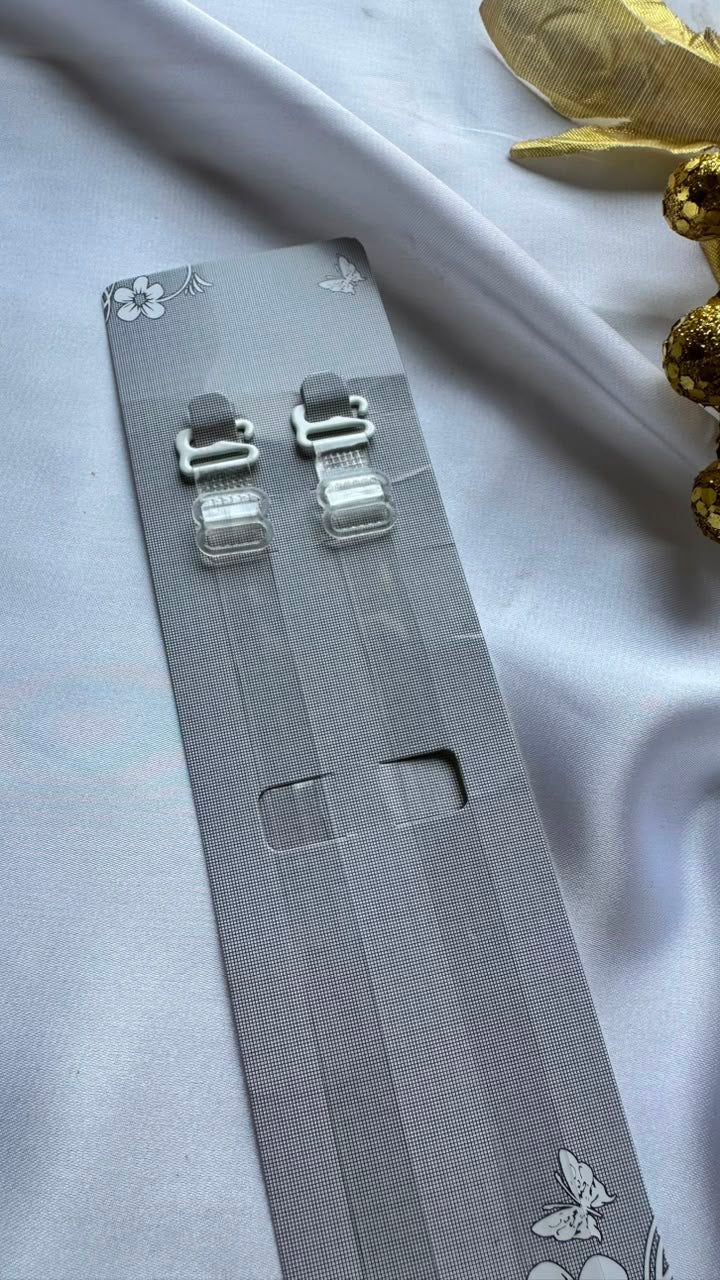 Transparent adjustable bra straps