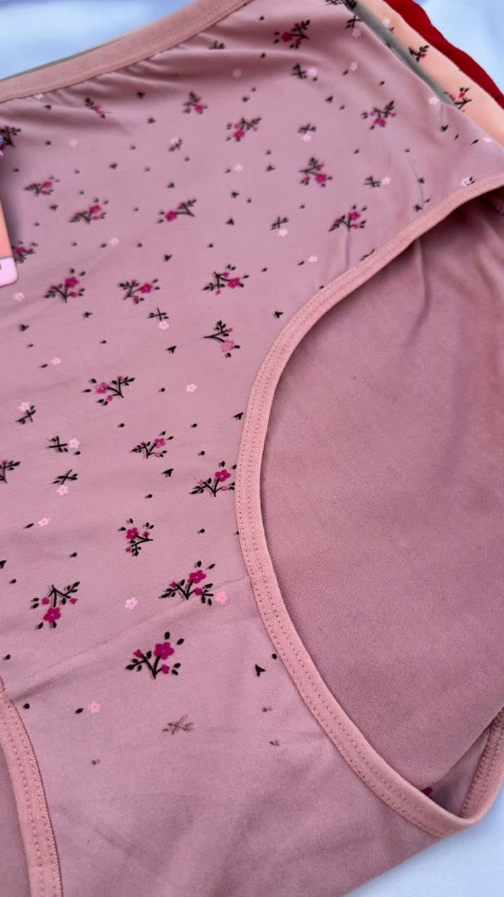 Women's Printed Cotton Mid-Rise underwear