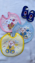 Cute Teddy Bear Printed Feeding Bib ( pack of 3)